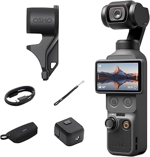 DJI Osmo Pocket 4 Standard Combo | 1″ CMOS & 4K/240fps, 3-Axis Stabilization, 2× Lossless Zoom, 107GB Built-in Storage