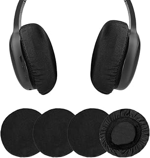 4 x Elastic Washable Headphone Covers Protective Sleeve for 6-8.5cm Headset Black