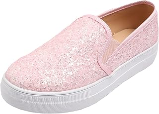 Feversole Women's Fashion Sparkle Platform Rhinestone Party Holiday Wedding Sneakers