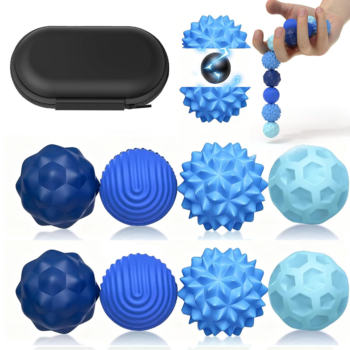Magnetic Fidget Balls Toys (8PCS), Weighted Texture Tactile Sensory Fidget Balls