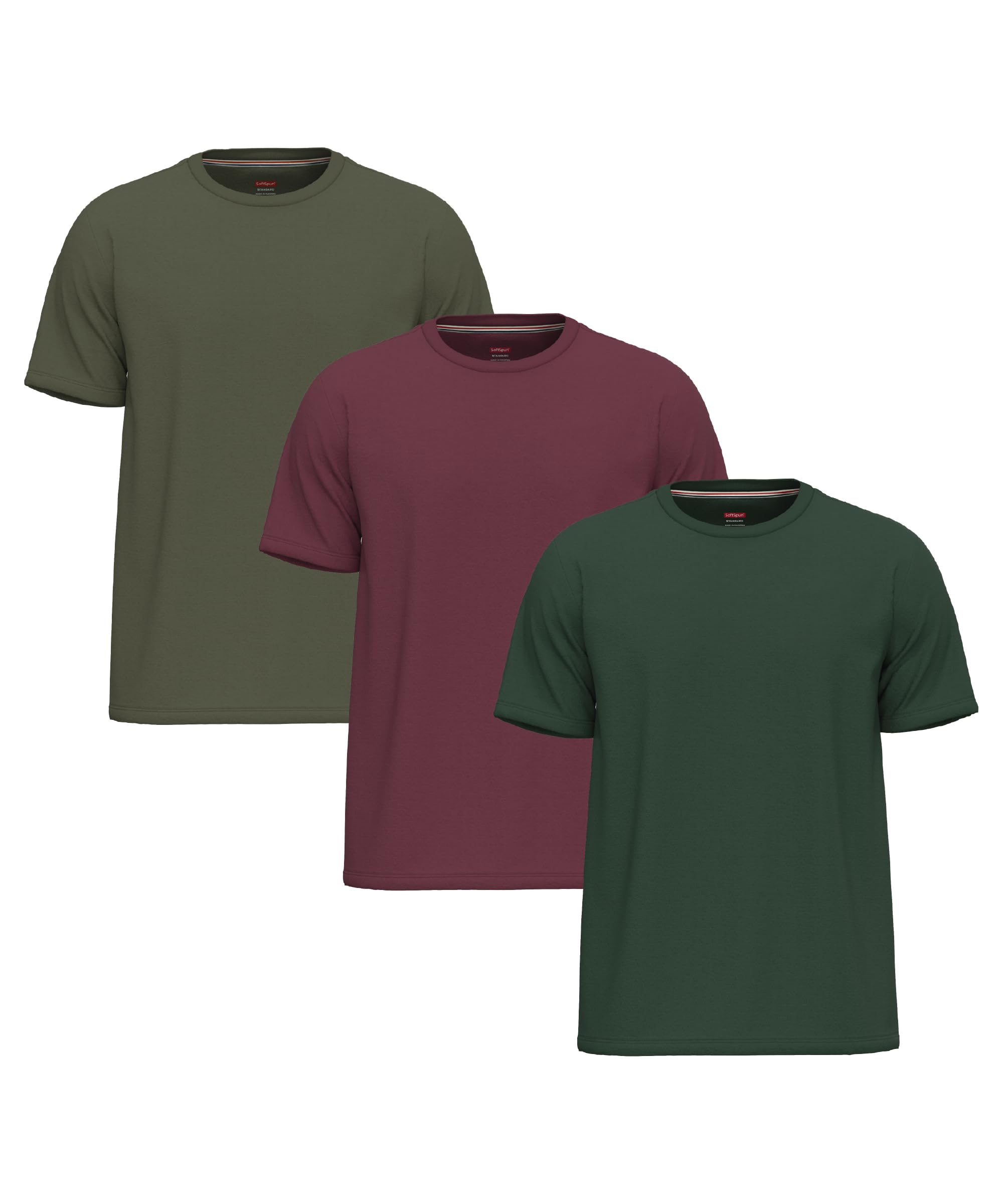 3/7-Pack T Shirts for Men UK 100% Cotton Tshirts | Premium Plain Crew Neck Mens 