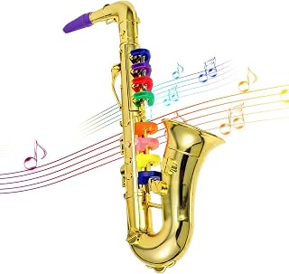 Kids Alto Saxophone Instrument-42x14x8.5cm Musical Wind Instrument | Musical Instrument Educational Toy - For Boys Girls Party Birthday Holiday School Performance Stage