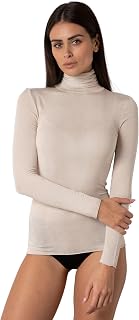 Lovable Modal and Cashmere Long Sleeve Sweater with Mock Neck