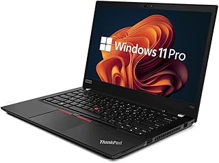 Lenovo ThinkPad T490 14" Laptop - Intel Core i5 8th Gen CPU - 16GB RAM - 256GB SSD - Windows 11 Pro - Black (Renewed)