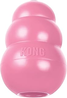 KONG - Puppy Toy Natural Teething Rubber - Fun to Chew, Chase and Fetch - for Extra Small Puppies - Pink