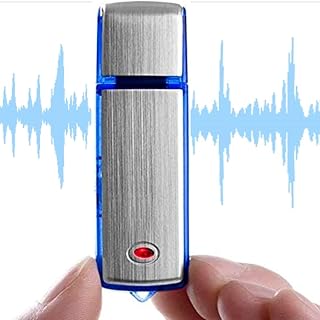8GB Voice Recorder, Digital Audio Recorder with 550 Hours Recording Capacity Noise Reduction USB Recording Device Rechargeable Voice Recorder for Lecture,Interview,Meeting Class (8GB-Silver Blue)