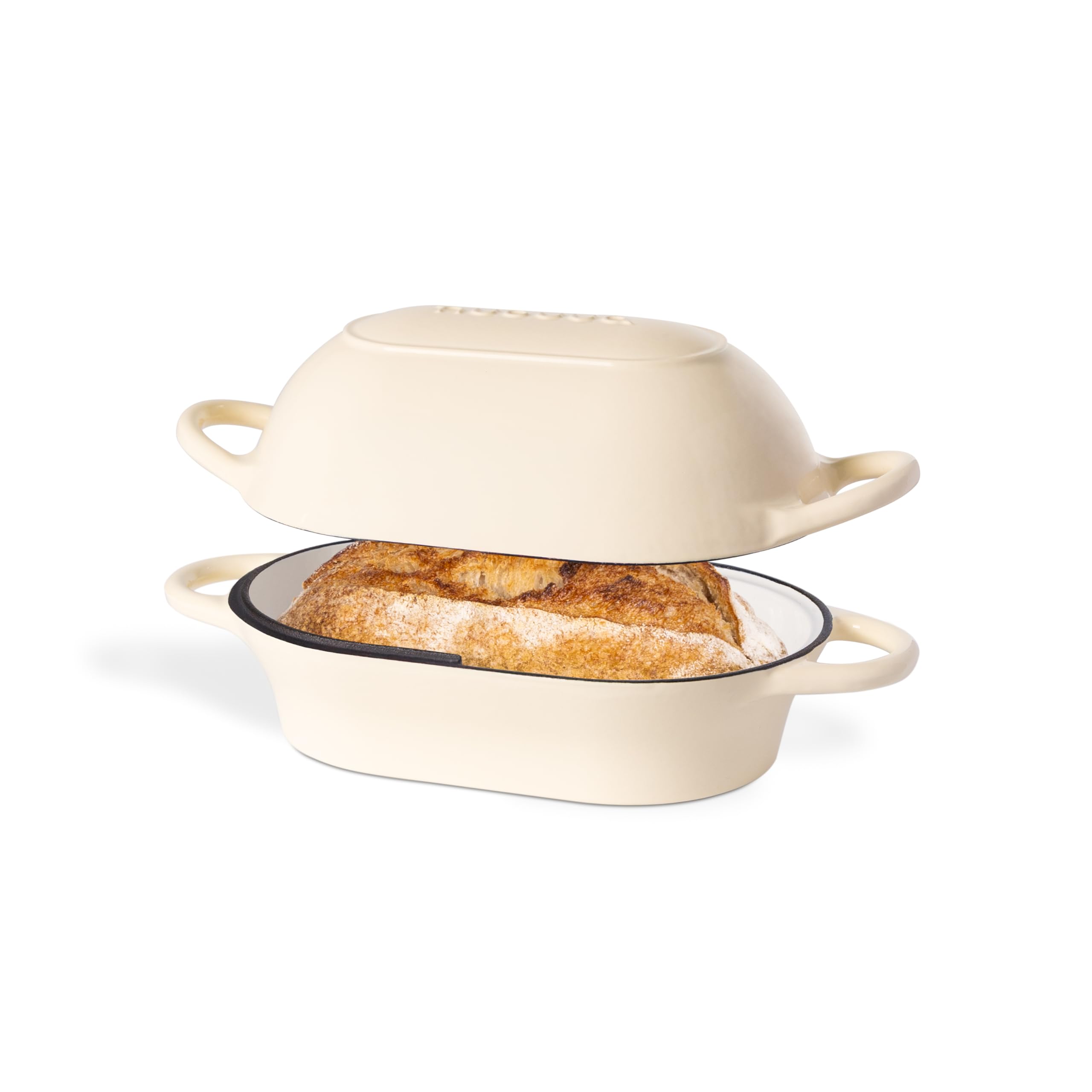 Dutch Oven for Sourdough Bread Baking – Enamelled Cast Iron Bread Loaf Pot – Ove