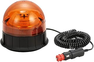 D-TECH LED Strobe Warning Beacon lamp Rotating Flashing Beacon for Commercial Vehicle Agricultural Machines，School Bus, Tractor, excavators, Truck(Magnetic Mounting)