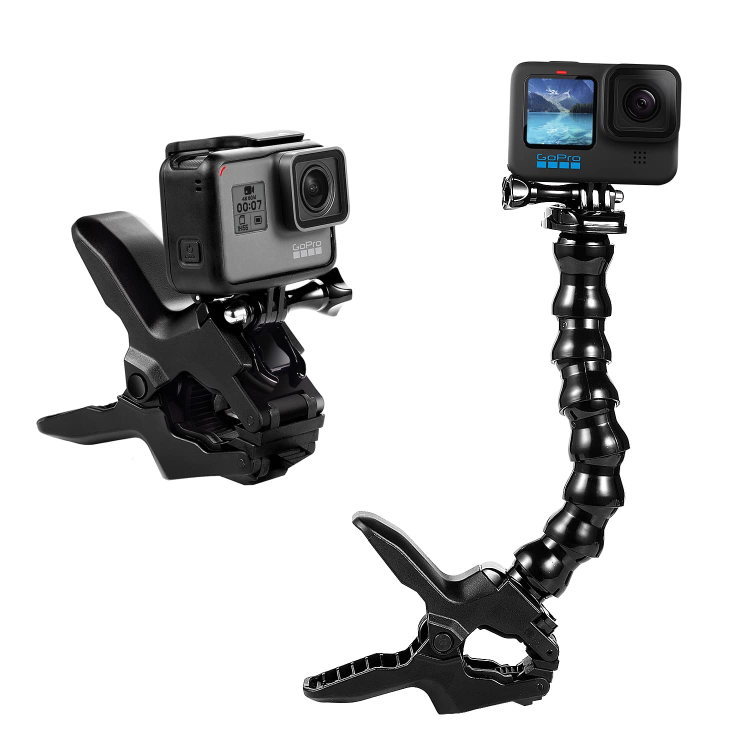 Suptig Jaws Flex Clamp Mount Gooseneck Mount for GoPro Mission Pro Gopro Hero 13