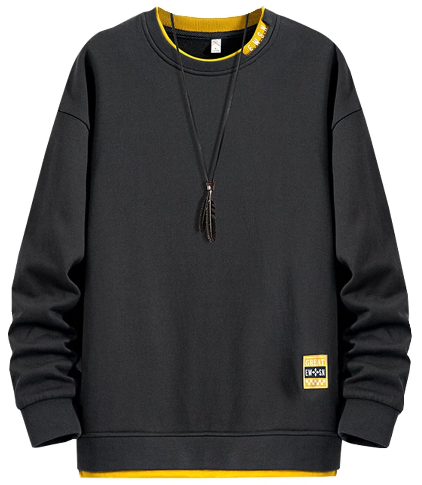Bligo Men's Autumn Clothes, Sweatshirt, Large Size, L-8XL, Pullover, Long Sleeve