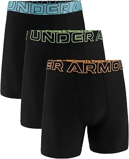 Under Armour Men's Tech Performance Boxer Briefs - 6" Leg Length - Breathable, Moisture Wicking, Soft Touch, All Day Comfort