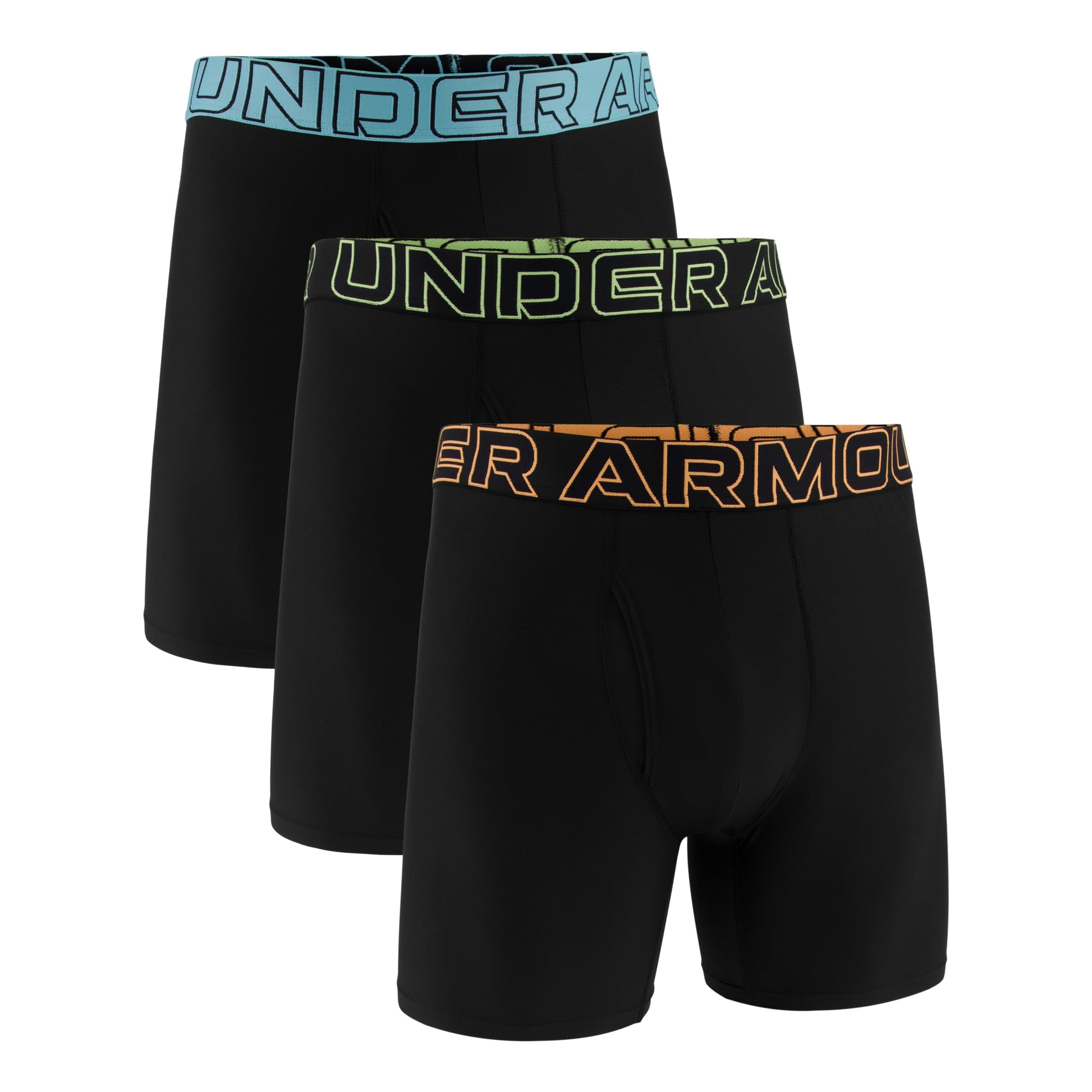 Under Armour Men's Tech Performance Boxer Briefs - 6" Leg Length - Breathable, M
