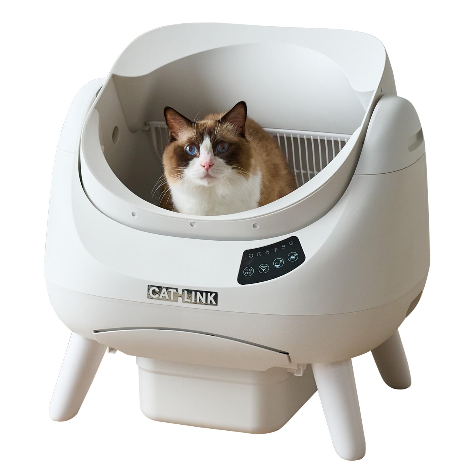 [OFT] Catlink SCOOPER OPEN-X Automatic Cat Toilet, White, Deodorizing, Quiet, La