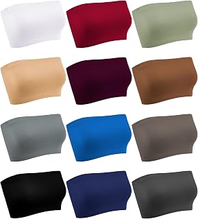 Geyoga 6 Pieces Women Strapless Bandeau Bras Bralettes Tube Tops