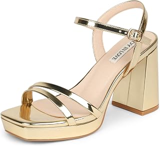 JOY IN LOVE Platform Sandals Women Chunky Block Heels