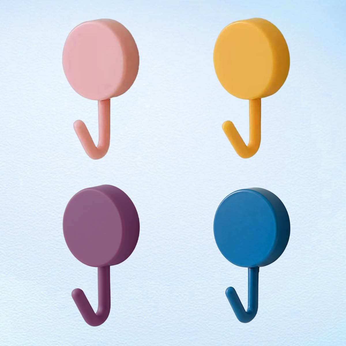 4 Pieces Adhesive Wall Hooks for Hanging, Cute Small Adhesive Hooks for Kitchen,