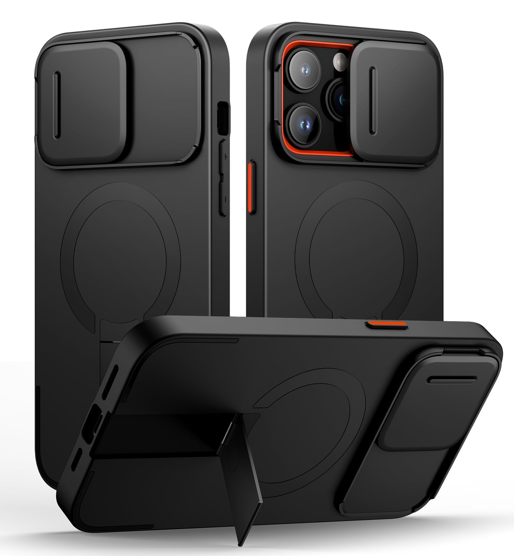 SURITCH for iPhone 14 Pro Max Case with Magnetic Camera Slide Cover and Adjustab