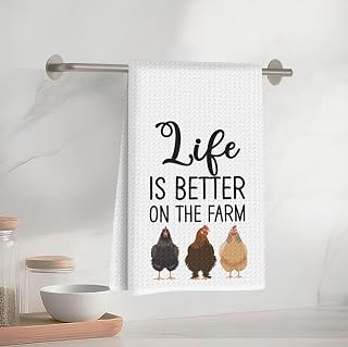 Kitchen Tea Towels Cute Chicken Shape Tea Towels Decorative Tea Towels Funny Kitchen Tea Towels Funny Quotes Tea Towels, Tea Towels, Gifts for Farm House, Gifts for