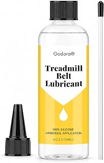 Godora Treadmill Lubricant for Belt, 100% Silicone Oil, 4 oz | 1000 cSt Treadmill Oil, Long Applicator Tube, Easy Application for Treadmills & Walking Pads, Routine Belt Maintenance