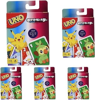 Mattel Game UNO Pokemon Card Game Party Game for 2-10 Players Ages 7 and Up, Pokemon GNH17 (x5)