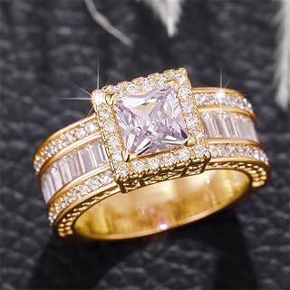 Fedi nuziali di lusso per le donne brillante taglio principessa CZ
