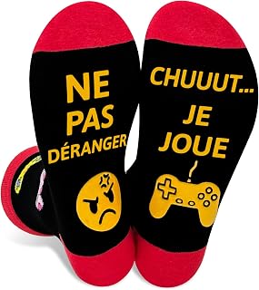 Gamer Unisex Funny Funny Cotton Novelty Socks 6-11, Original Gift for Birthday, Christmas and Saint Valentine's Day, Mother's Day for Women, Father's Day Gift