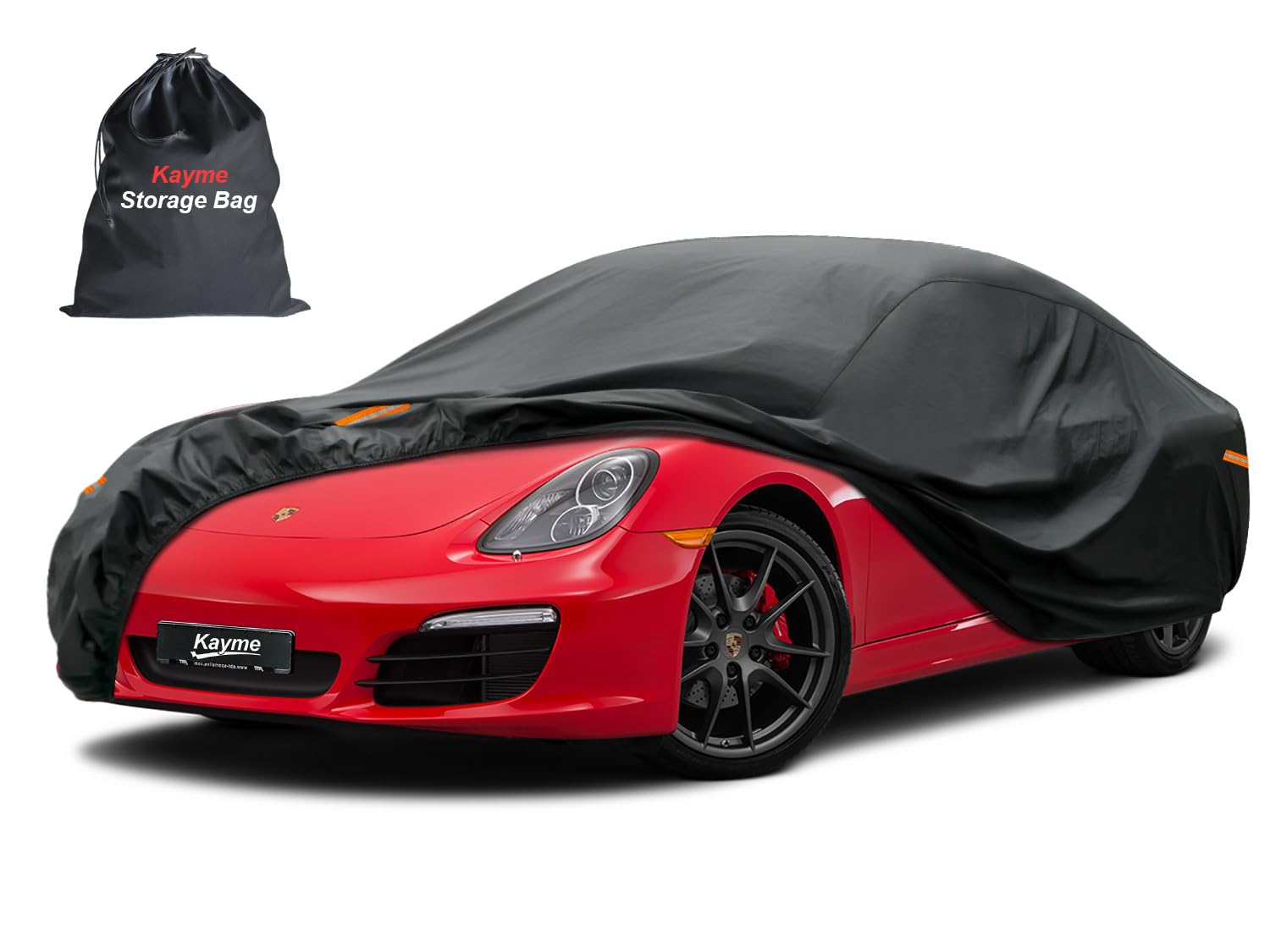 Kayme 7 Layers Car Cover Waterproof Breathable for Coupe, Outdoor Full Cover Rai