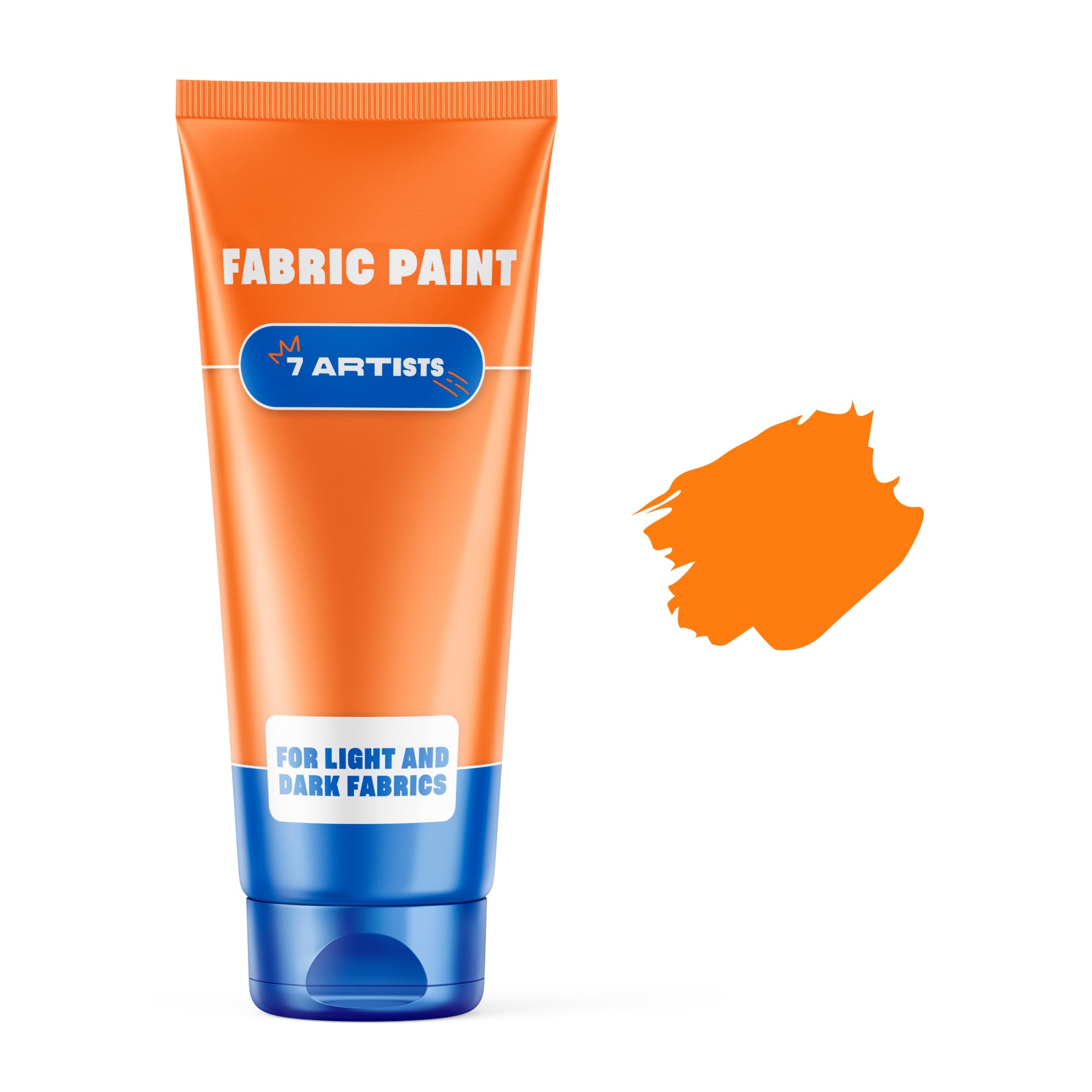 Orange Fabric Paint 2 fl. oz Tube – Permanent Fabric Paint Orange for Clothes | 