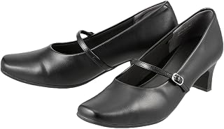 fuwaraku Women's 21.5cm - 25.5cm Wide 3E Waterproof Strap Pumps <5.0cm Heel>