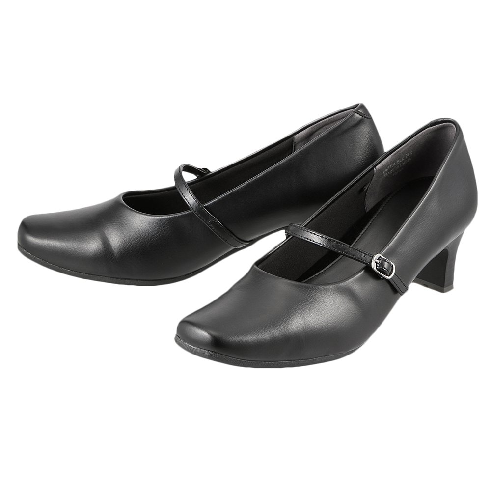 fuwaraku Women's 21.5cm - 25.5cm Wide 3E Waterproof Strap Pumps <5.0cm Heel>