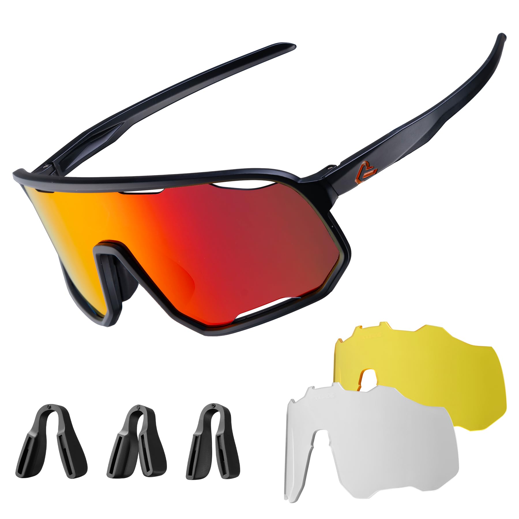 ROCKBROS Polarized Cycling Sunglasses Men Women 3 Interchangeable Lenses