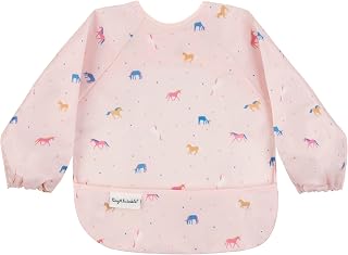 Tiny Twinkle Mess Proof Baby Bib, Long Sleeve Bib Outfit, Waterproof Bibs for Toddlers, Machine Washable, Tug Proof