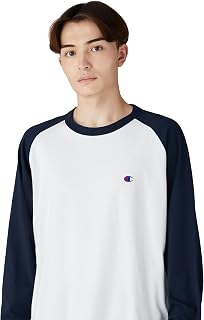 Men's Long Sleeve T-Shirt, Round Neck, 100% Cotton, One Point Embroidery, Relaxed Fit, Drop Shoulder Long Sleeve T-Shirt