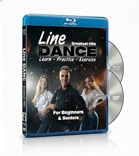Line Dance Greatest Hits - Learn, Practice, Exercise - DVD & BluRay Combo, Step-by-Step Dance Instruction for Beginners and Seniors. A fun way to workout.