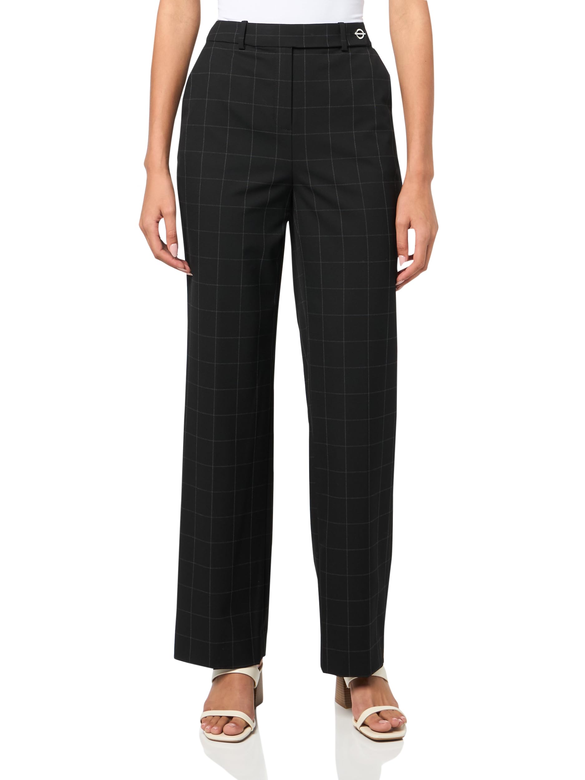 Calvin Klein Wide Leg with Belt Loops And Pockets Women's Blazer Pant