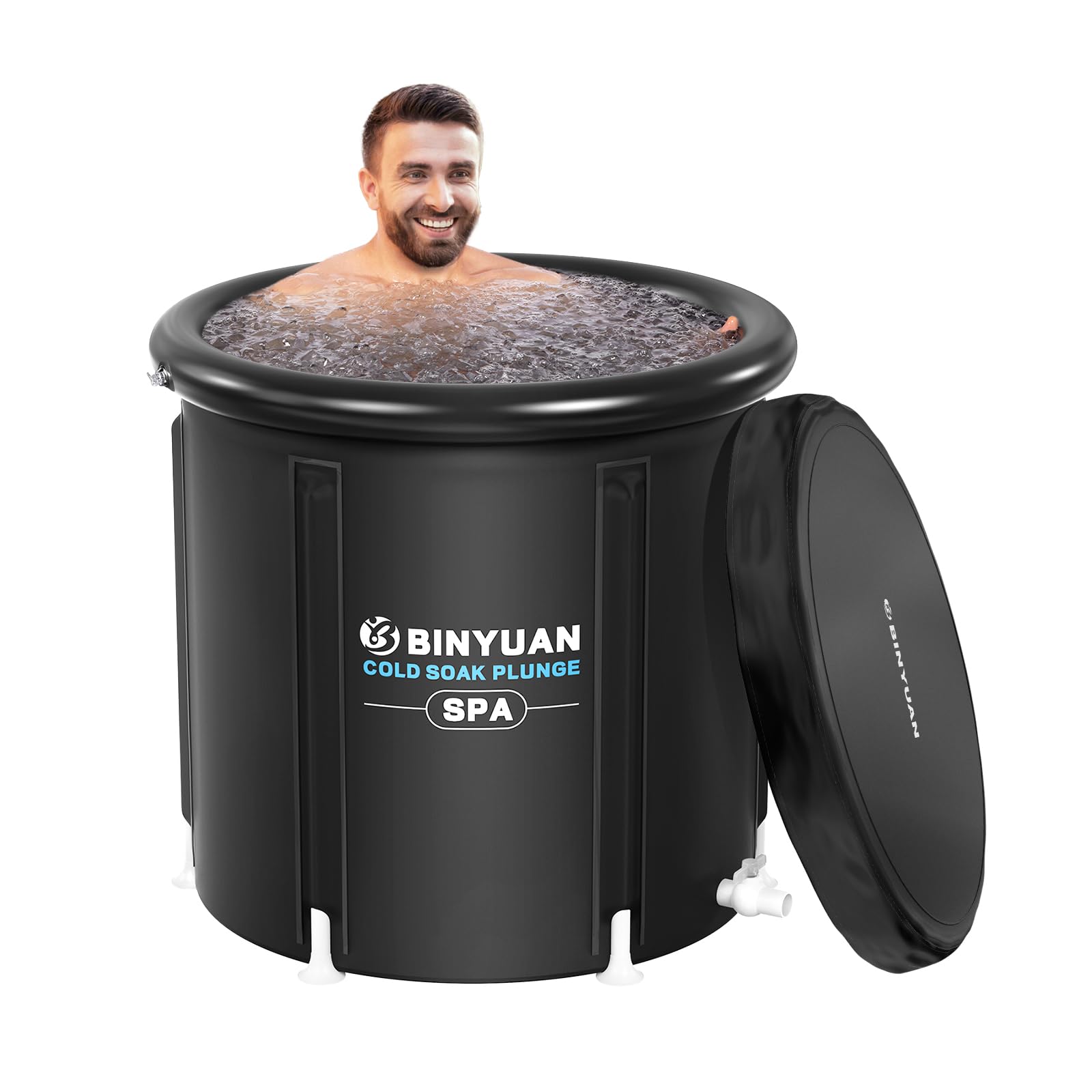 BINYUAN XL Ice Bath Tub for Athletes With Cover 99 Gal Cold Plunge Tub | Tub for