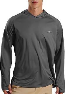 Mabove Men's Fishing Sun Hoodie Long Sleeve UPF 50+ Rash Guard UV Shirts