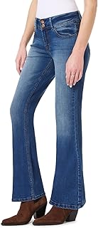 WallFlower Women's Luscious Curvy Bootcut Mid-Rise Insta Stretch Juniors Jeans (Standard and Plus) Jeans