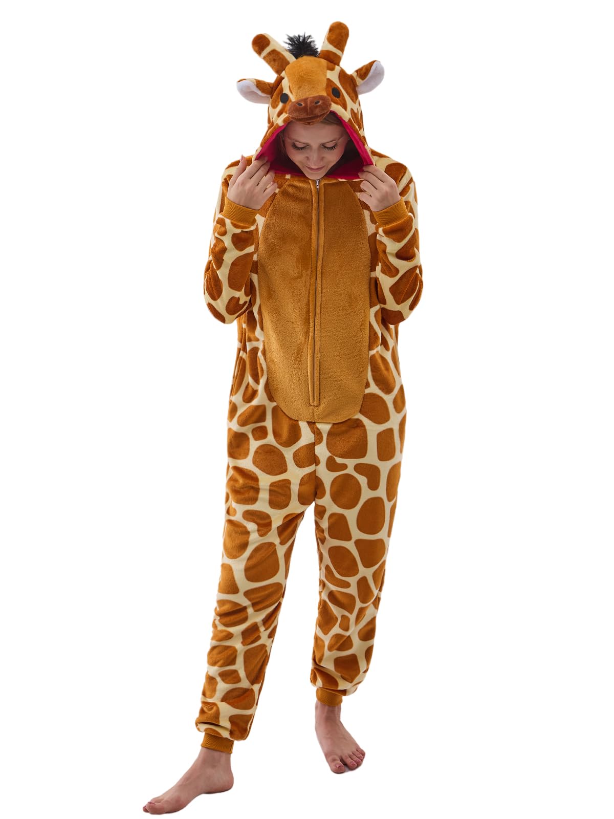 NEWCOSPLAY Unisex Adult Onesie Pajamas Animal Halloween Costume Sleepwear | Snug