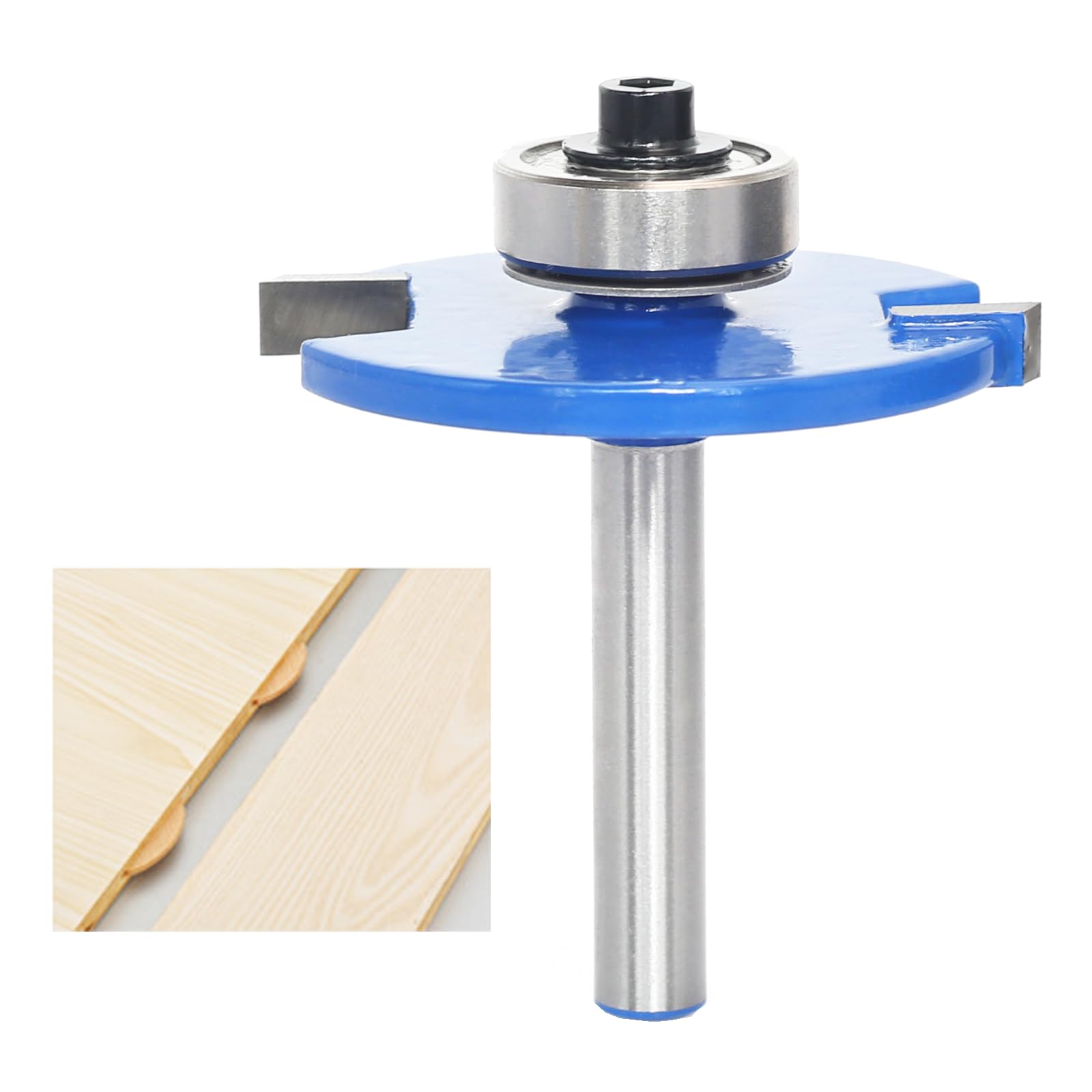 #20 Biscuit Joint Slot Cutter Router Bit, 1/4" Shank, Carbide-Tipped | Bearing-G
