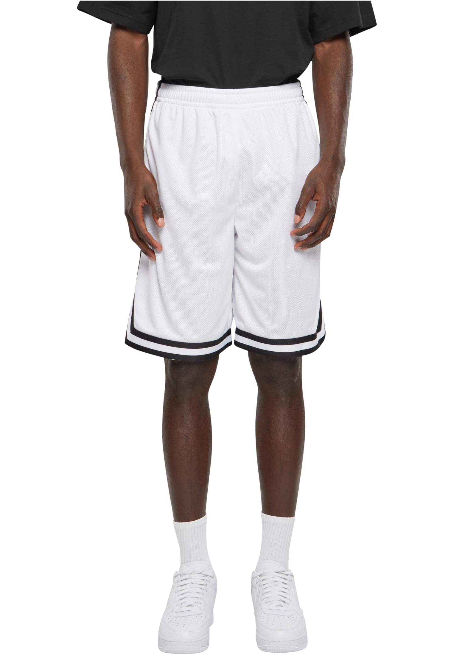 Urban Classics Men's Short Stripes Mesh Relaxed Fit S M L XL XXL 3XL 4XL 5XL