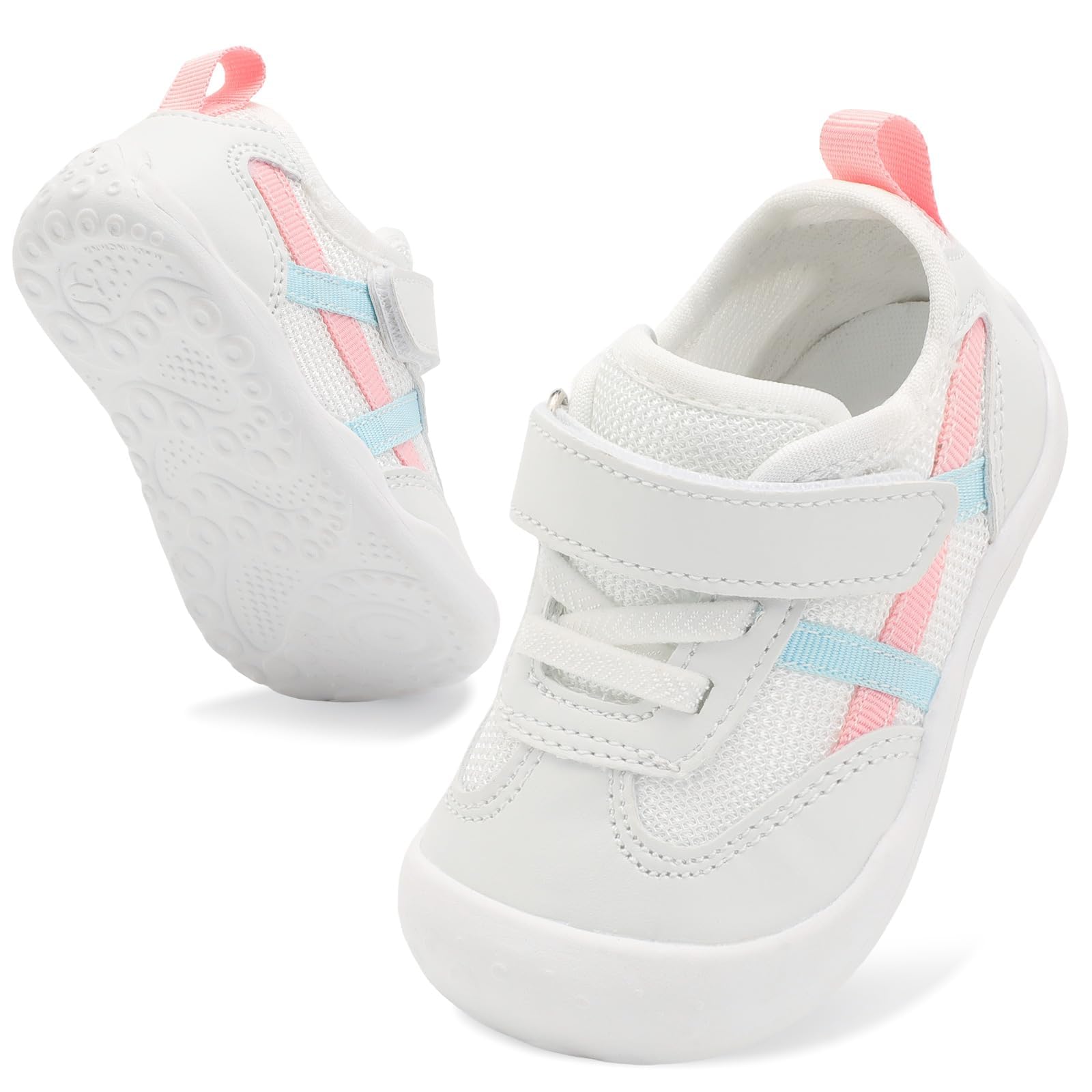 JIASUQI Baby Barefoot Shoes Boy Girls First Walking Shoe Infant Breathable Sneak