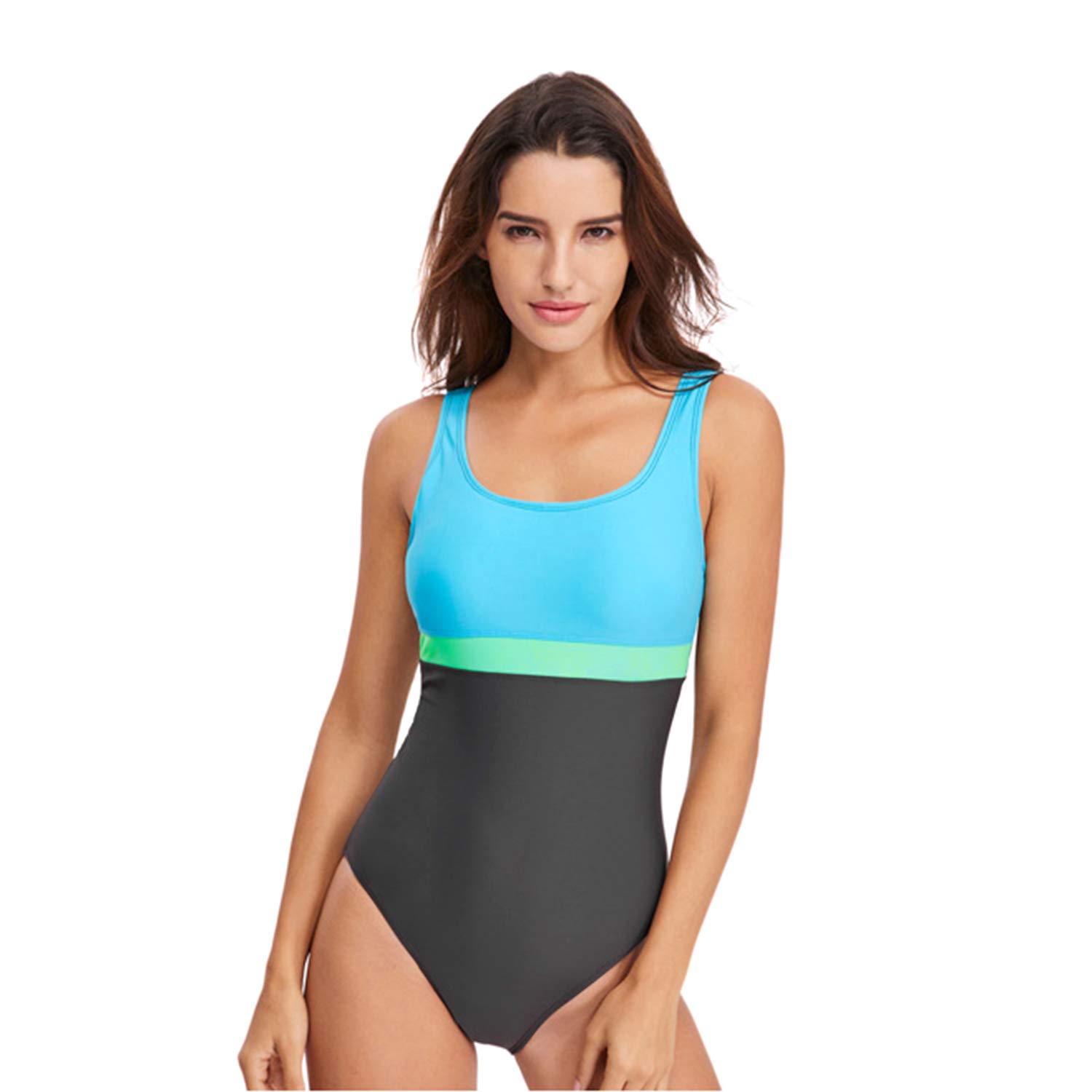 Womens One Piece Swimsuit Tummy Control Swimming Costume Slimming Monokini Push 