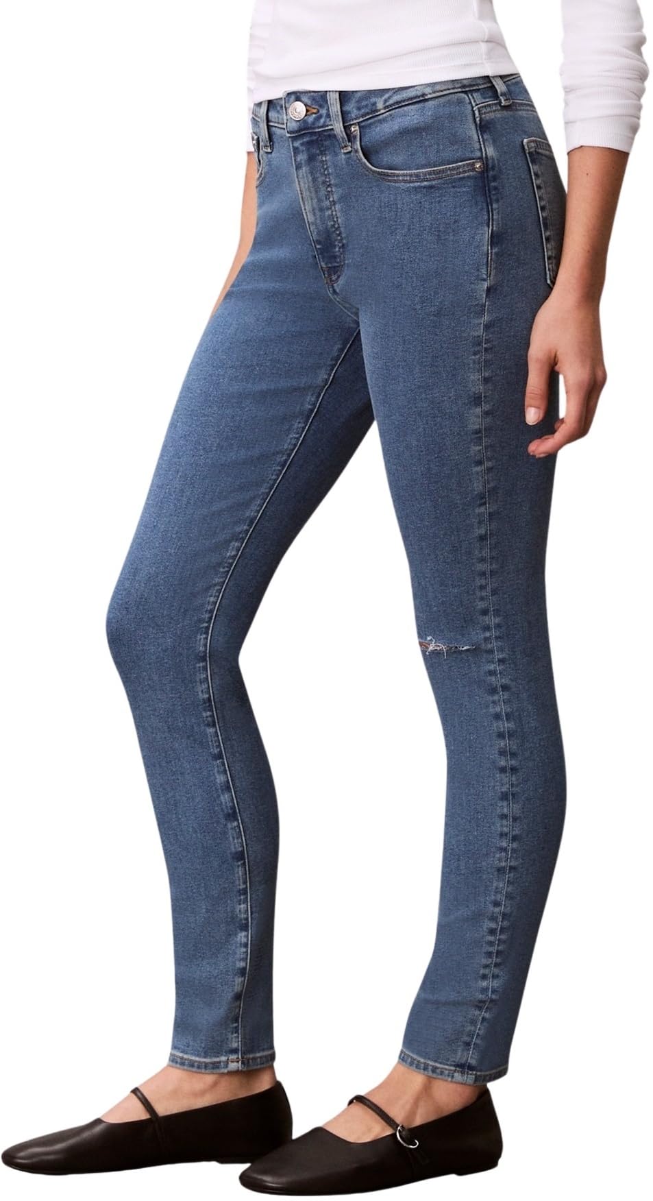 Calvin Klein Women's Skinny Light Cape Mid Rise Jeans