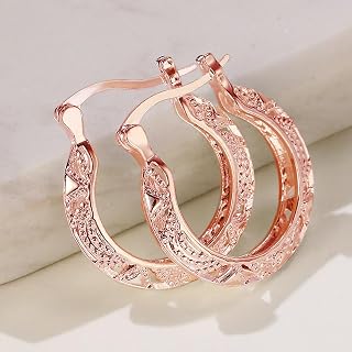 Hollow Hoop Earrings for Women Fashion Shrink Design Earrings