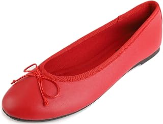 Feversole Women's Fashion Napa Round Toe Ballet Flat,Ballerina Round Toe for Women