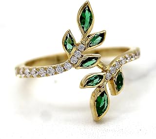 Trendy Lady Fancy Jewelry Ring with Brilliant Green Cubic Zirconia Fashion Design Party Accessories