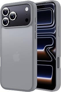 Aunote iPhone 17 Pro Case, Matte Translucent, US Military Standard, Shockproof, Durable, Wireless Charging, Yellowing Free, Fingerprint Prevention, Lightweight, Smartphone Case, iPhone 17 Pro, Case