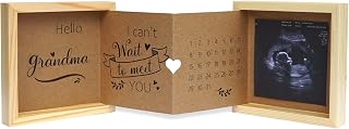 Pregnancy Announcement for Grandma, Grandma Baby Announcement Ideas Ultrasound Picture Frame Wooden Keepsake Box