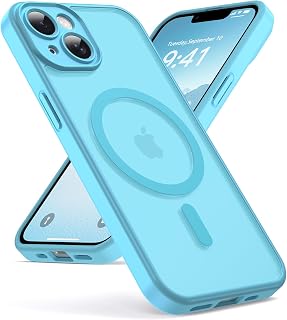 Oududianzi - Magnetic Cover for iPhone 14 Magsafe Case, Lightblue